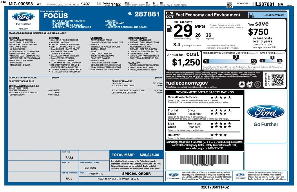 2017 Ford Focus Titanium