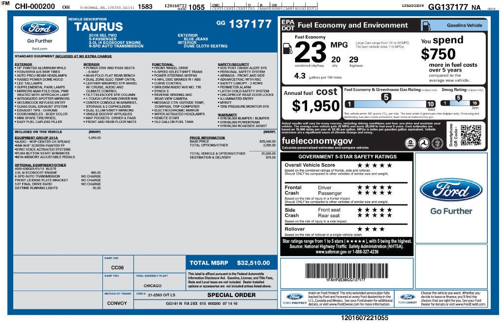 2016 Ford Taurus SEL