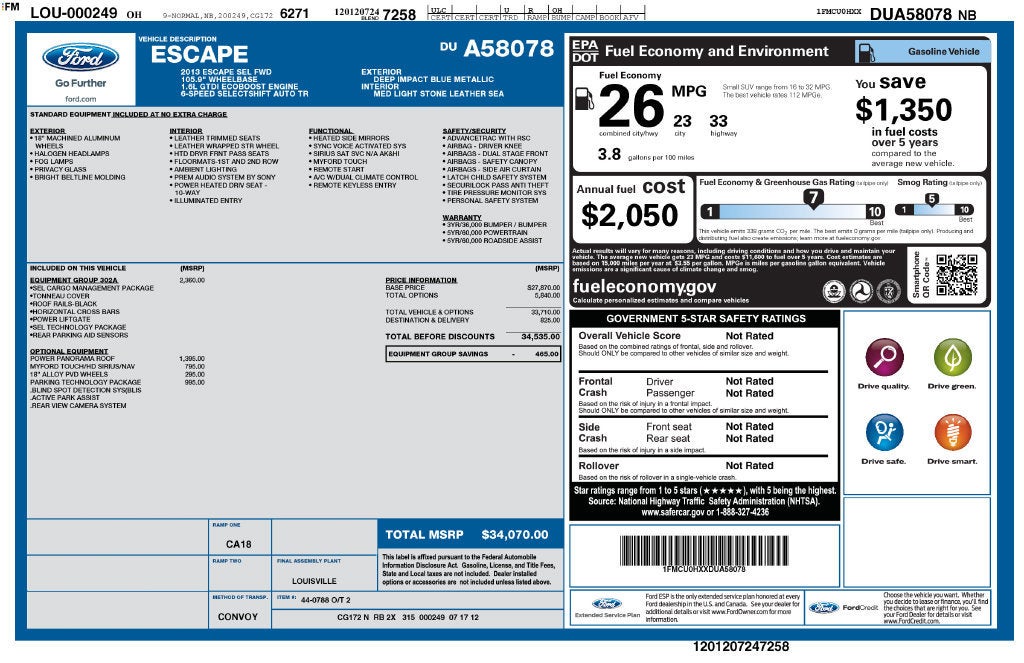 2013 Ford Escape SEL
