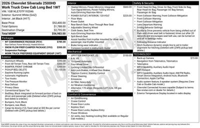 2026 Chevrolet Silverado 2500 HD WT