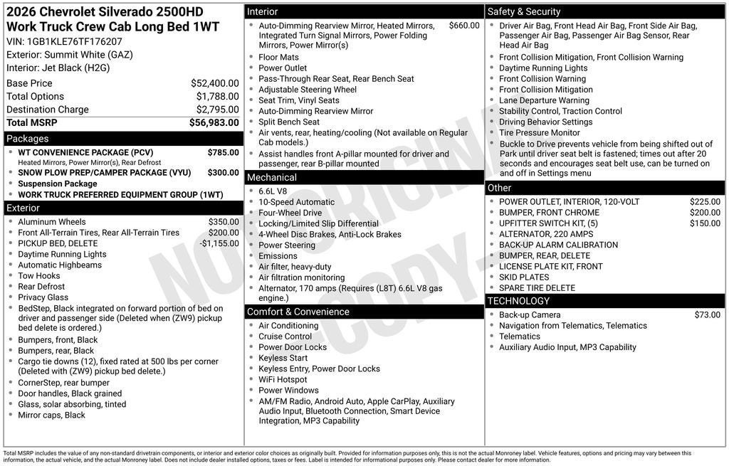 2026 Chevrolet Silverado 2500 HD WT