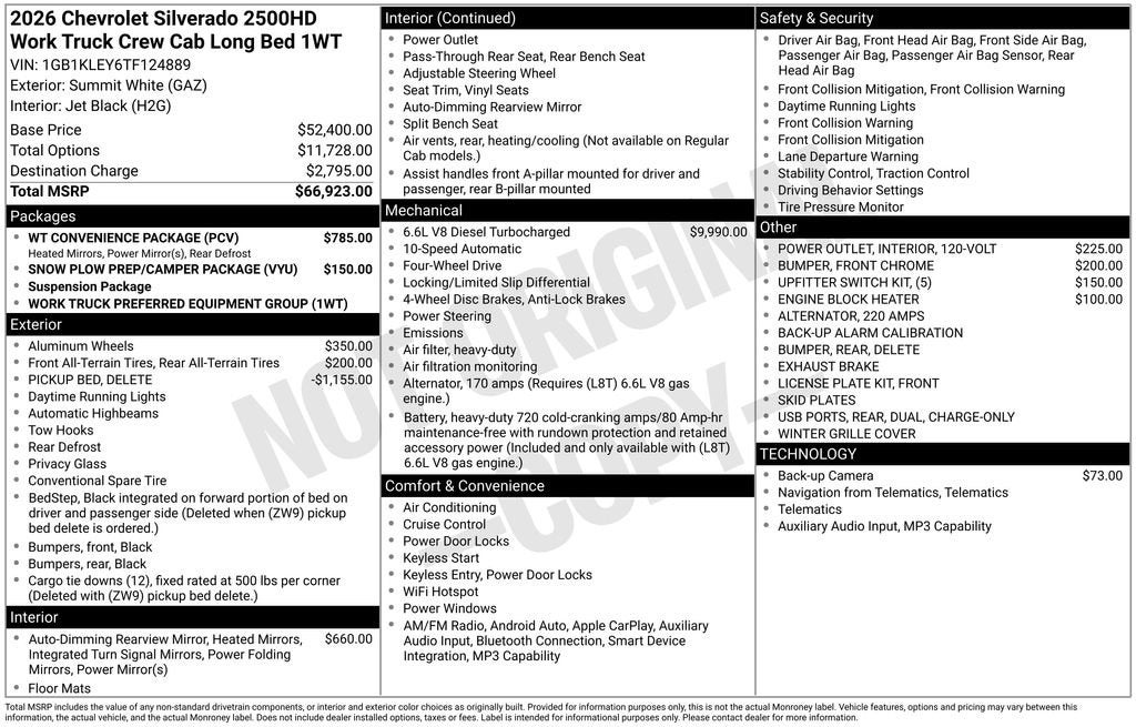 2026 Chevrolet Silverado 2500 HD WT