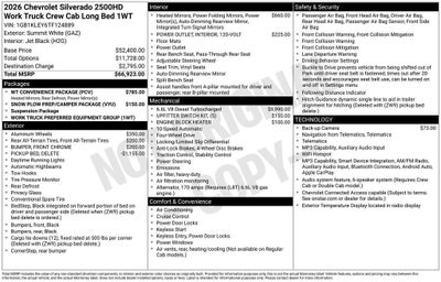 2026 Chevrolet Silverado 2500 HD WT