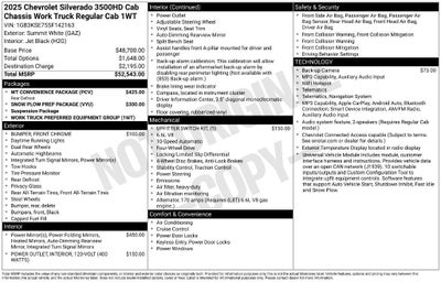 2025 Chevrolet Silverado 3500 HD Chassis Cab Work Truck