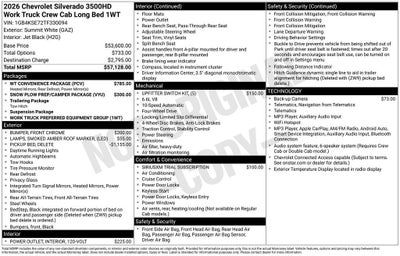 2026 Chevrolet Silverado 3500 HD WT