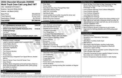 2026 Chevrolet Silverado 3500 HD WT
