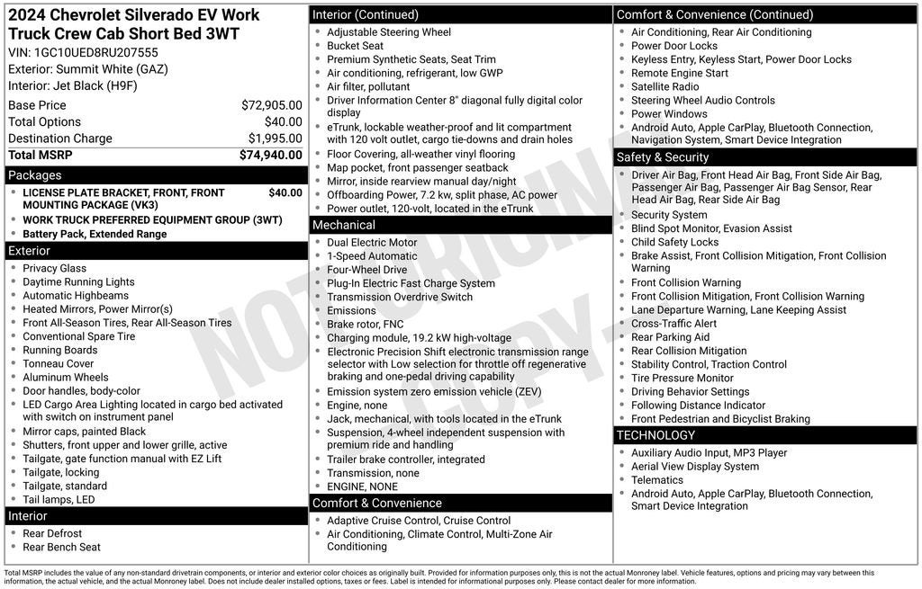 2024 Chevrolet Silverado EV Work Truck