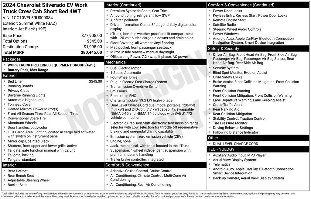 2024 Chevrolet Silverado EV Work Truck