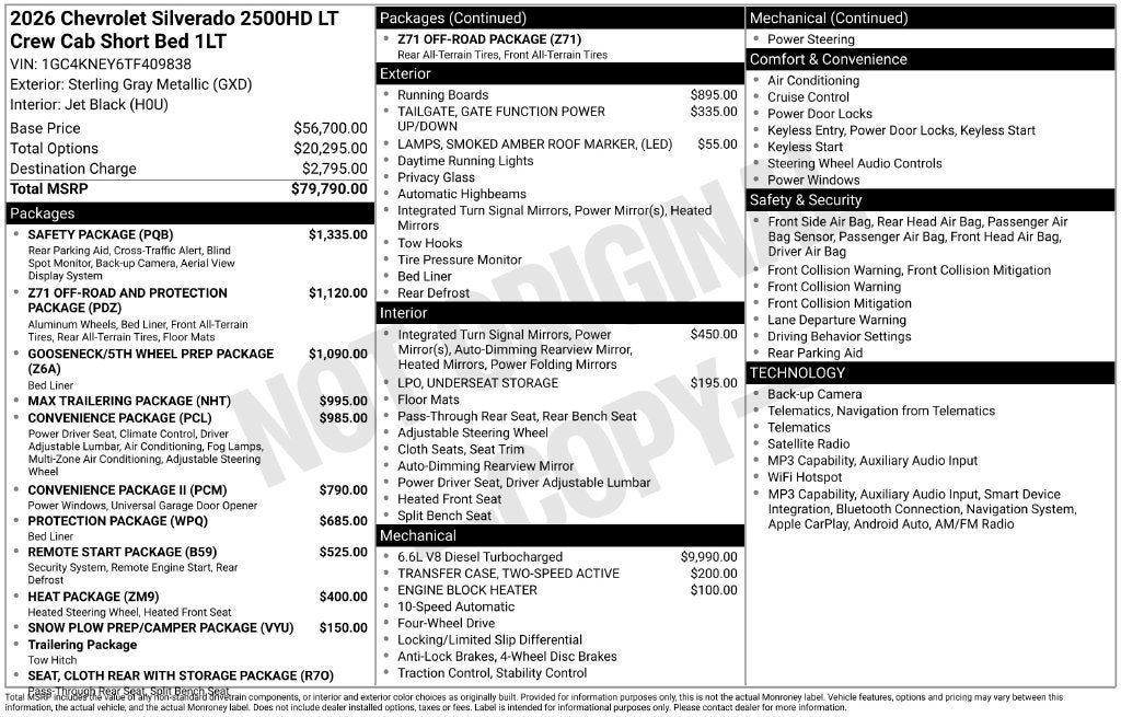2026 Chevrolet Silverado 2500 HD LT