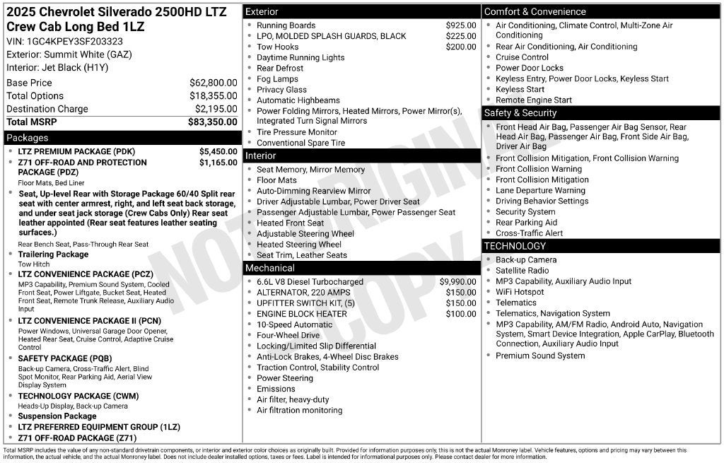 2025 Chevrolet Silverado 2500 HD LTZ