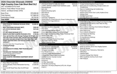 2026 Chevrolet Silverado 2500 HD High Country