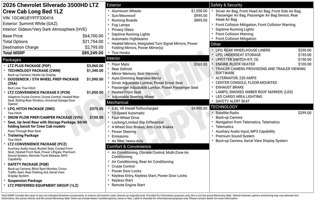 2026 Chevrolet Silverado 3500 HD LTZ DRW
