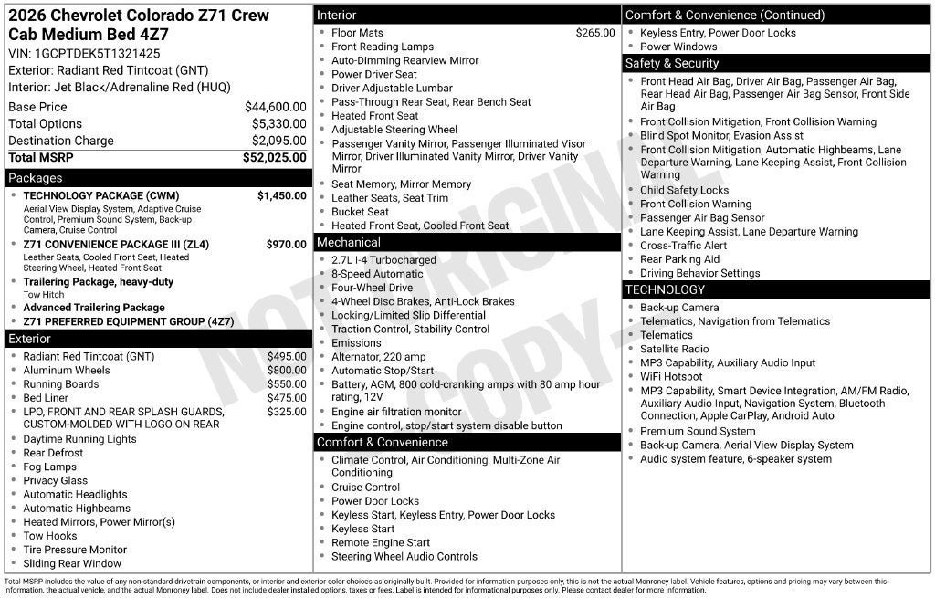 2026 Chevrolet Colorado Z71