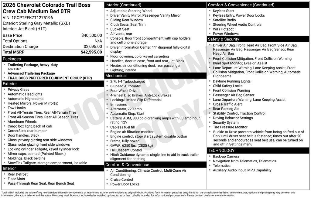 2026 Chevrolet Colorado Trail Boss