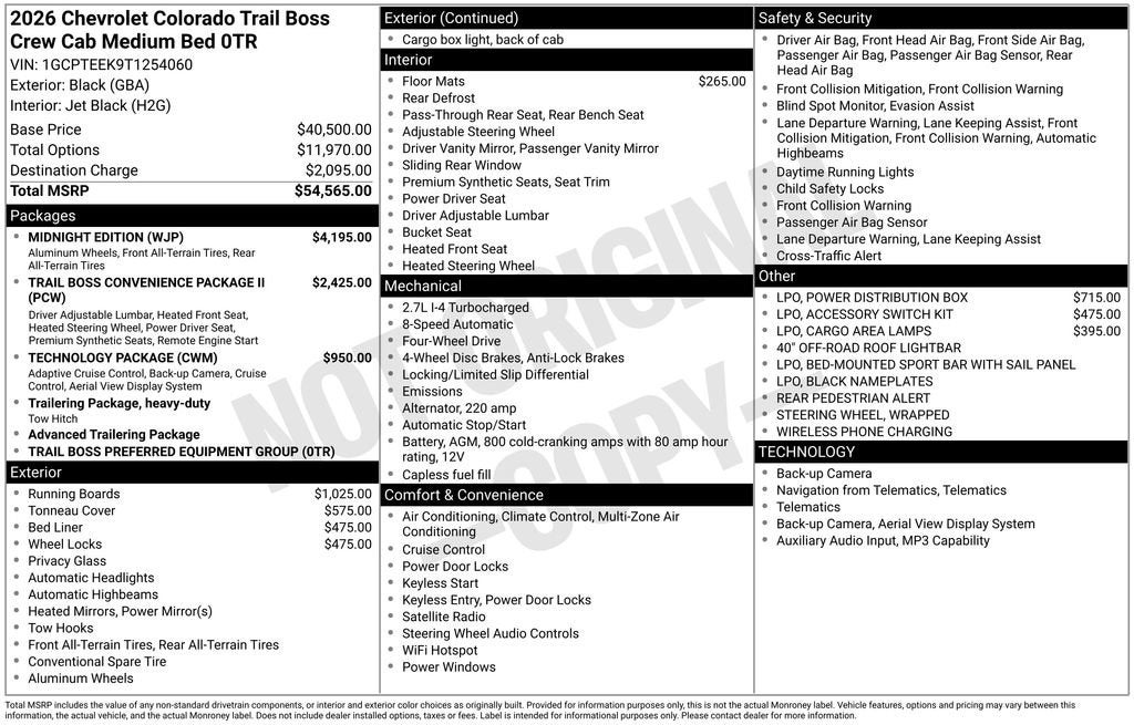 2026 Chevrolet Colorado Trail Boss