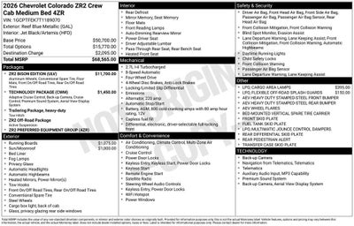 2026 Chevrolet Colorado ZR2