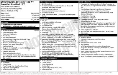 2026 Chevrolet Silverado 1500 WT