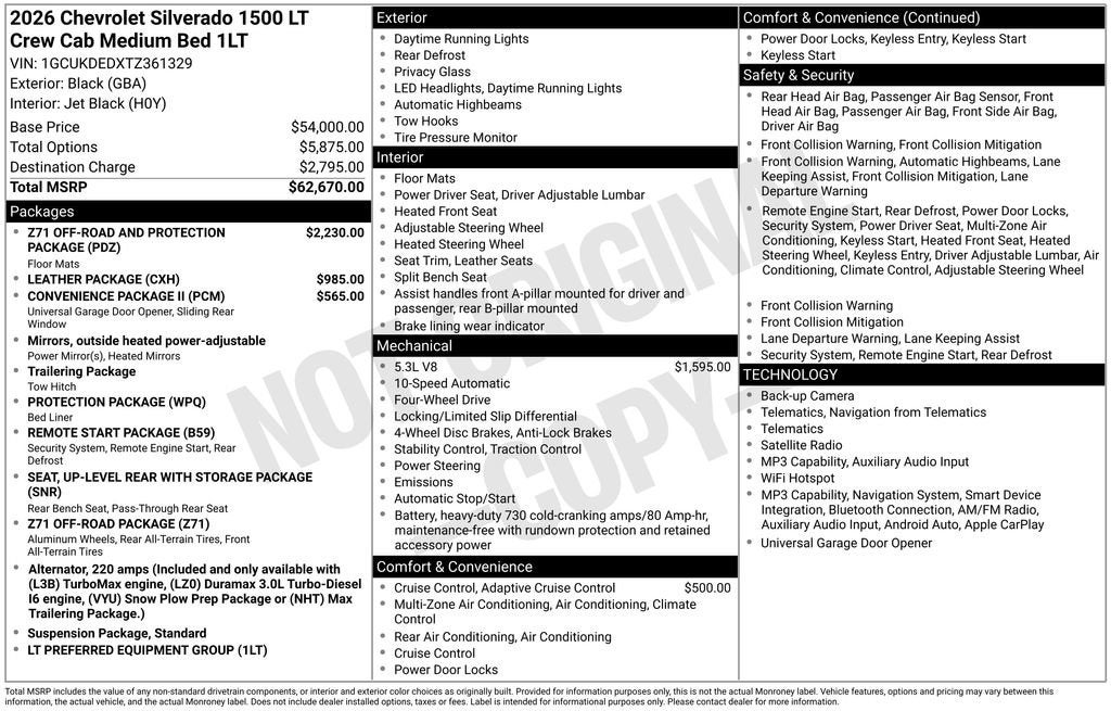 2026 Chevrolet Silverado 1500 LT