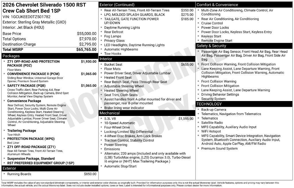 2026 Chevrolet Silverado 1500 RST