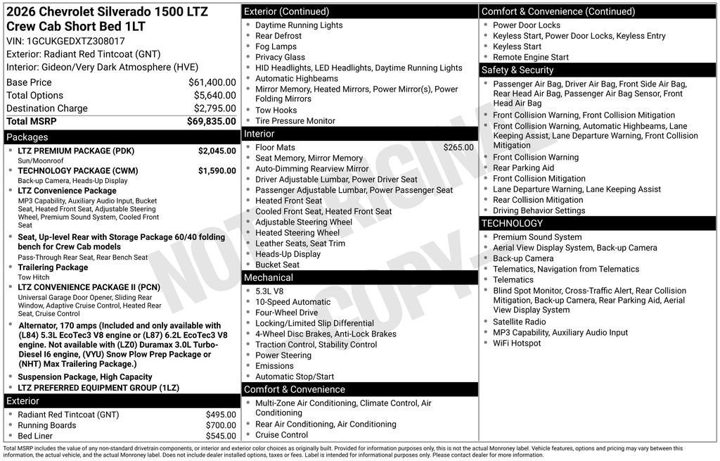 2026 Chevrolet Silverado 1500 LTZ