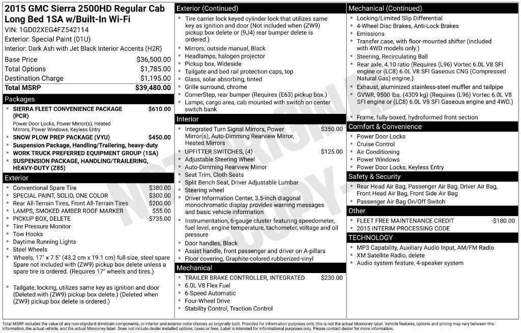 2015 GMC Sierra 2500 HD Base