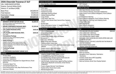 2026 Chevrolet Traverse LT