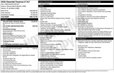 2026 Chevrolet Traverse LT