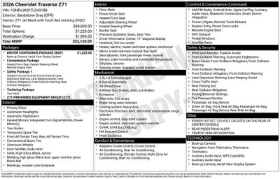 2026 Chevrolet Traverse Z71