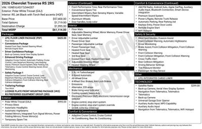 2026 Chevrolet Traverse RS