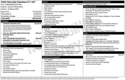 2026 Chevrolet Suburban Z71