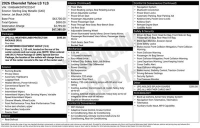 2026 Chevrolet Tahoe LS