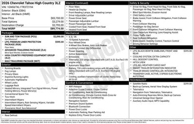 2026 Chevrolet Tahoe High Country