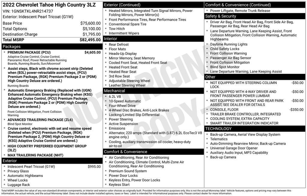 2022 Chevrolet Tahoe High Country