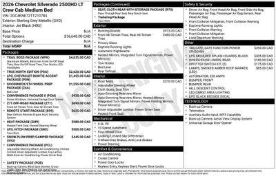 2026 Chevrolet Silverado 2500 HD LT
