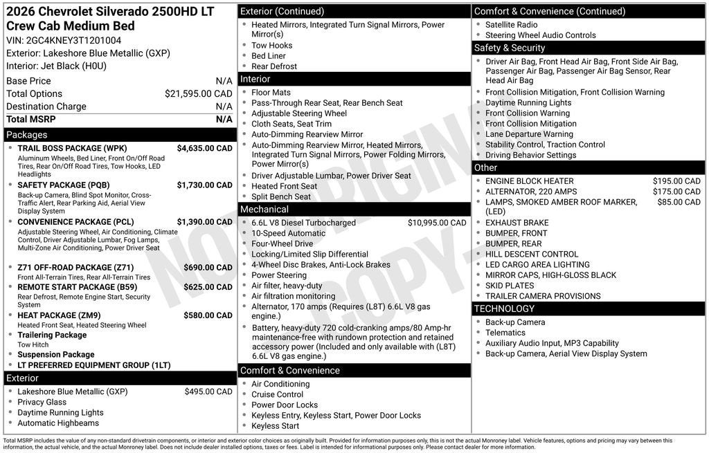 2026 Chevrolet Silverado 2500 HD LT