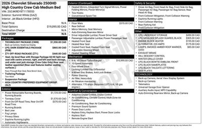 2026 Chevrolet Silverado 2500 HD High Country