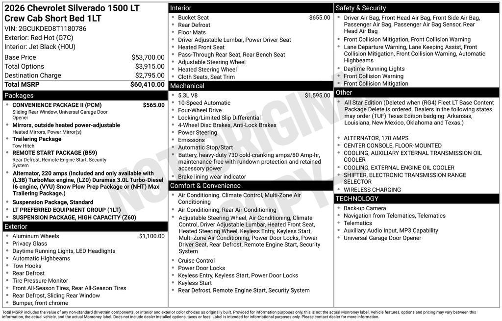 2026 Chevrolet Silverado 1500 LT