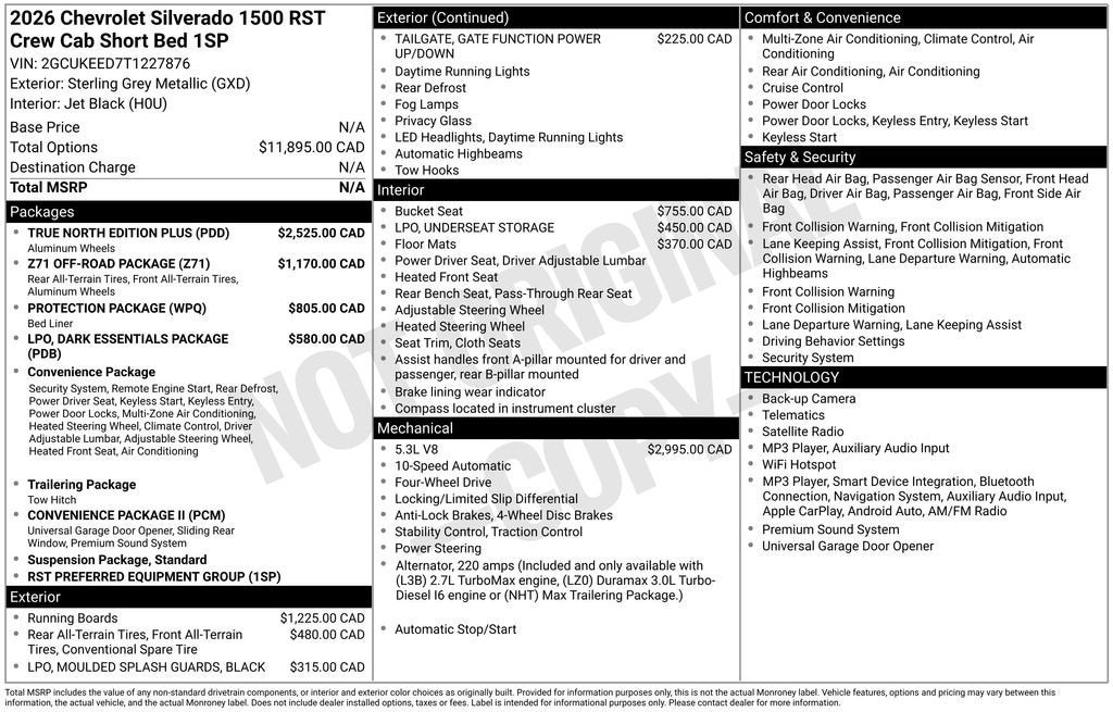 2026 Chevrolet Silverado 1500 RST