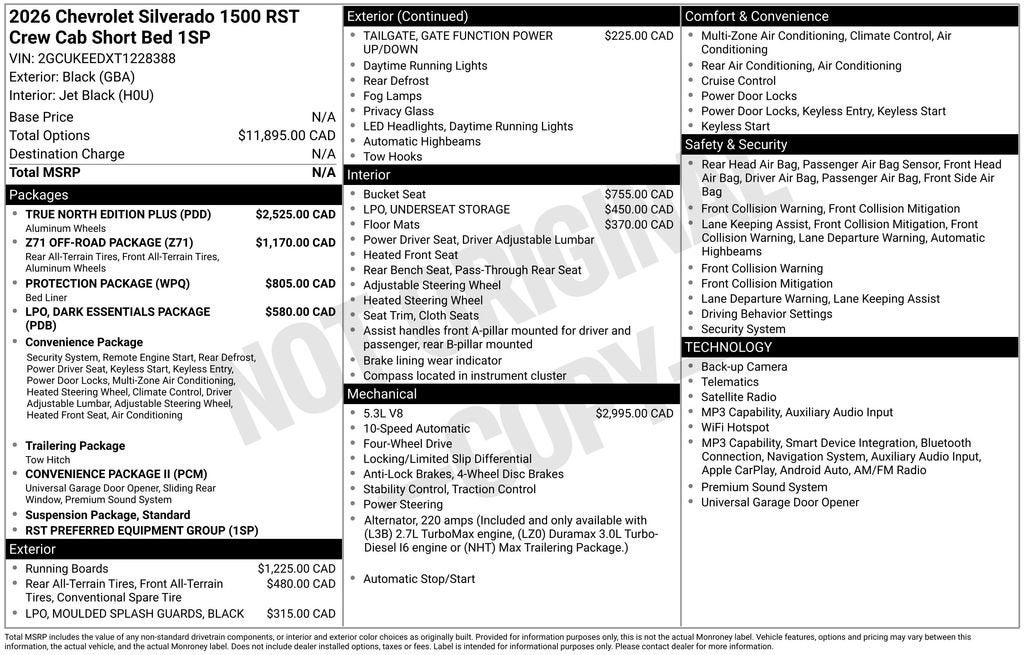 2026 Chevrolet Silverado 1500 RST