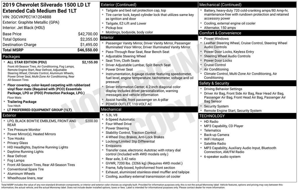 2019 Chevrolet Silverado LD LT