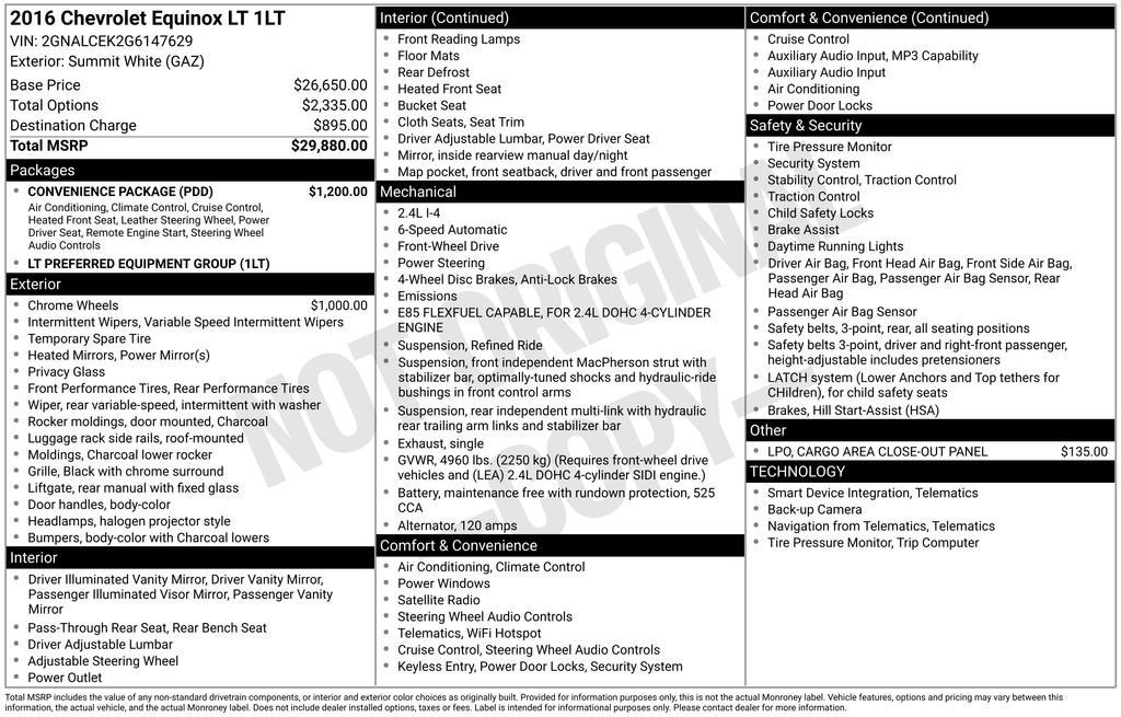 2016 Chevrolet Equinox LT