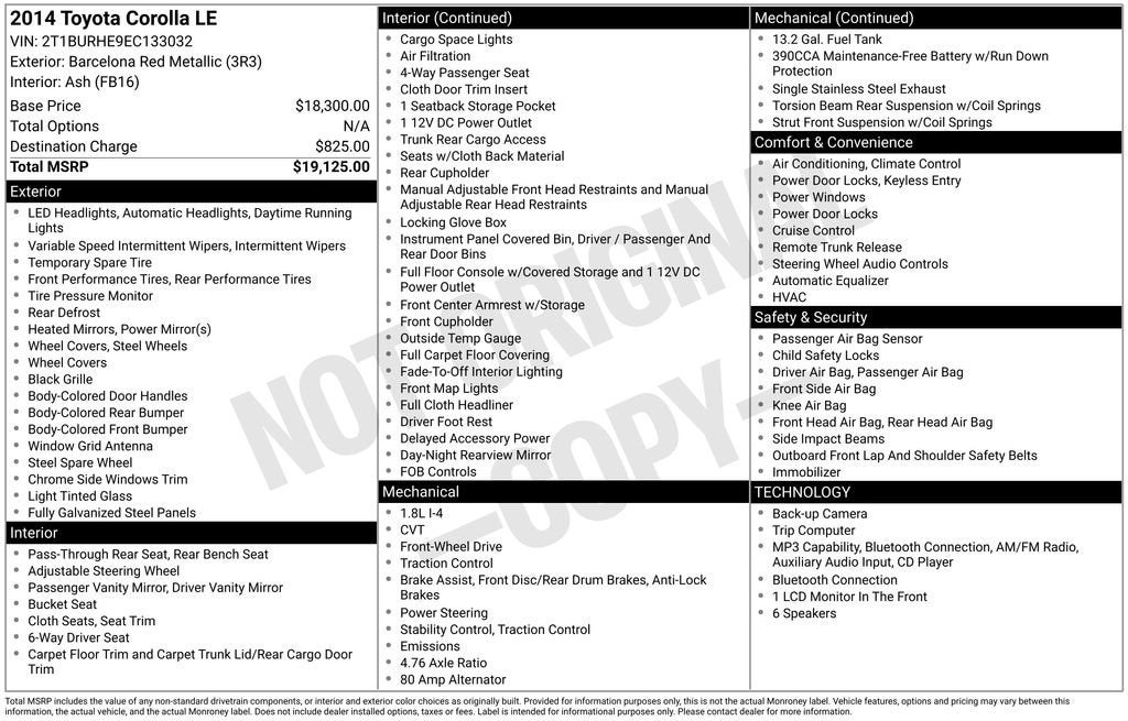 2014 Toyota Corolla L