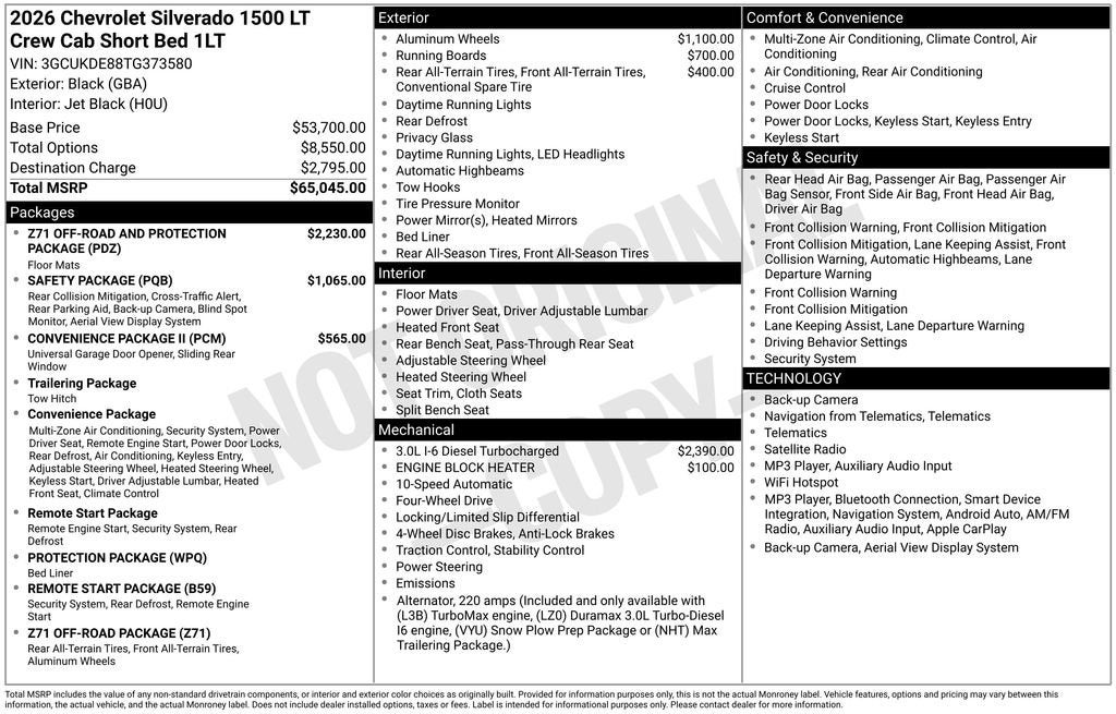 2026 Chevrolet Silverado 1500 LT