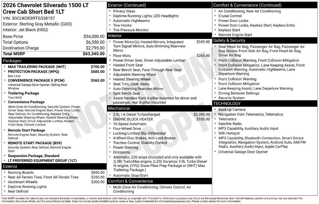 2026 Chevrolet Silverado 1500 LT