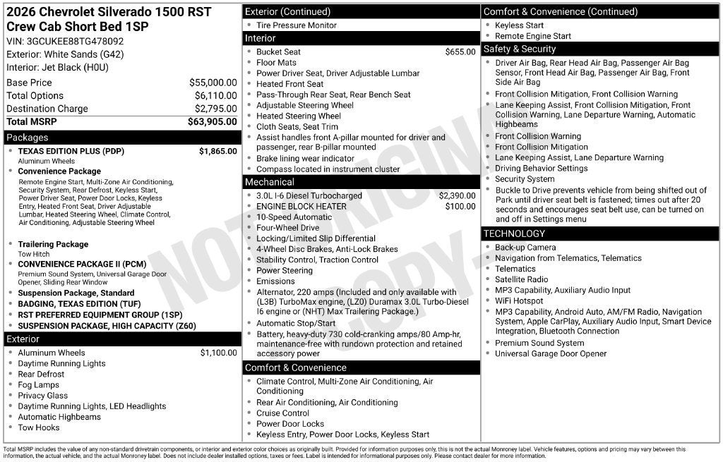2026 Chevrolet Silverado 1500 RST