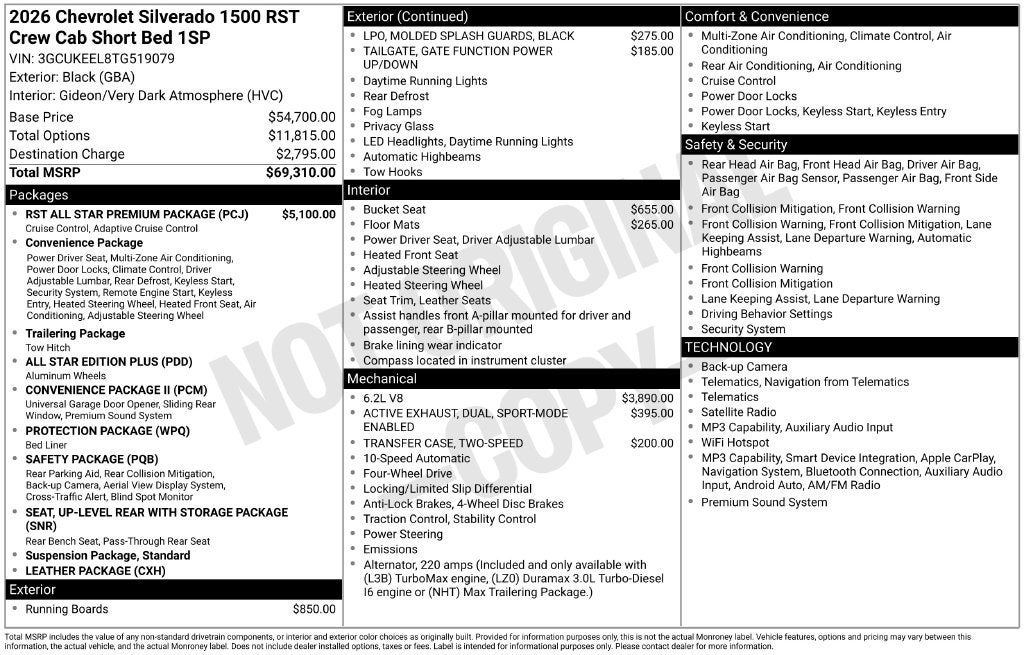 2026 Chevrolet Silverado 1500 RST