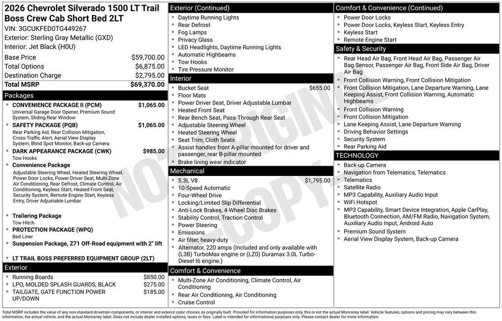 2026 Chevrolet Silverado 1500 LT Trail Boss
