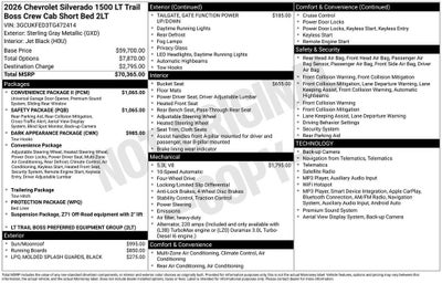 2026 Chevrolet Silverado 1500 LT Trail Boss