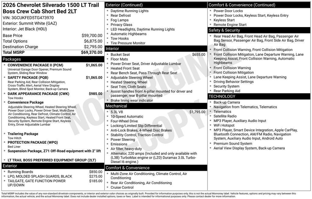 2026 Chevrolet Silverado 1500 LT Trail Boss