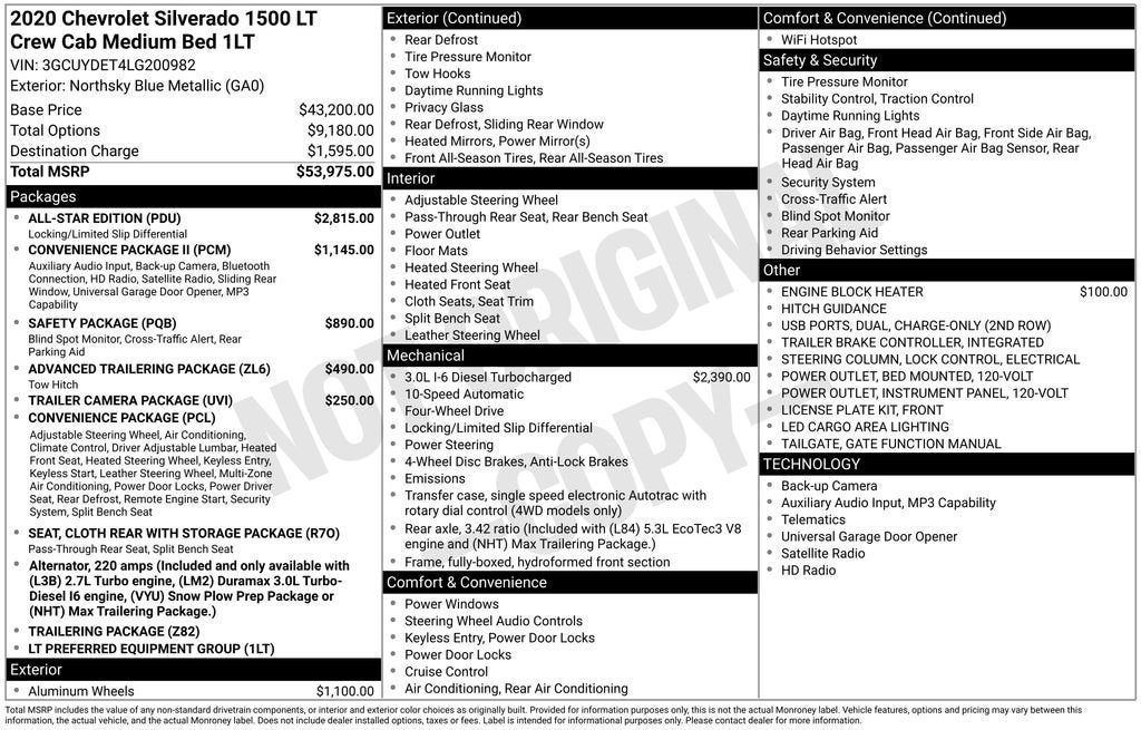 2020 Chevrolet Silverado 1500 LT